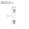 thumbnail image 2 of Fusibles de vidrio de 10A 250V 5x20mm, fusibles de retardo de tiempo, fusibles de acción lenta (paquete de 20), 2 of 5