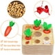 thumbnail image 4 of Juego de combinación de formas y tamaños de cosecha de zanahorias, habilidad motora fina, Montessori de madera, 4 of 5