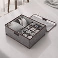 thumbnail image 4 of SugarBloom 13-Compartment Fabric Underwear and Sock Storage Box, Drawer Organizer for Home, Dorm, and Wardrobe,Gray, 4 of 6