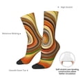 thumbnail image 4 of Xecao Colorful Swirl Pattern Sport Socks for Women and Men Crew Socks Sporty Calf Socks Casual Socks, 4 of 6