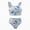 Blue, variant on NIPAXO Girls Two Piece Swimsuit Flutter Ruffle Strap Tankini Top Bikini Bottom Floral Butterfly Swimwear for Toddler Little Kids Age 9-10 Years