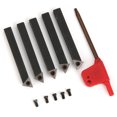 thumbnail image 1 of Jeu d'Outils de Tournage Indexable, Résister à des Températures Plus Élevées Configuration Triangulaire 1/4 Po Outil de Tournage, pour Couper Chanfreinage de Forage Tournant, 1 of 8