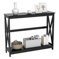 thumbnail image 1 of Yaheetech 2-Tier X-Design Console Table Sofa Side End Table Accent Table Entryway Living Room, 1 of 1