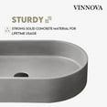 thumbnail image 6 of Vinnova Design Vinnova Eibar Grey Concrete Oval Vessel Bathroom Sink, 6 of 8