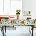thumbnail image 4 of Sunflower Tablecloth Yellow Floral Rectangle Tablecloth, Indoor/Outdoor Waterproof Fabric Wrinkle Free Durable Rectangle Tablecloth for Rectangle Tables 60 X 84, 60 X 102, 60 X 120 Inch, 4 of 6