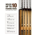 thumbnail image 4 of Ghosthorn Fishing Rod Holders for Garage 360 Degree Rotating Fishing Pole Holders Rod Rack Storage up to 10 Rods or Combos Fishing Gear Equipment Organizer Tackle Wood Floor Stand for Men Women, 4 of 7