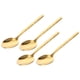 thumbnail image 2 of 1 Set 4pcs Cucharas de acero inoxidable Cucharas de relieve vintage Postre cucharas (dorado), 2 of 6