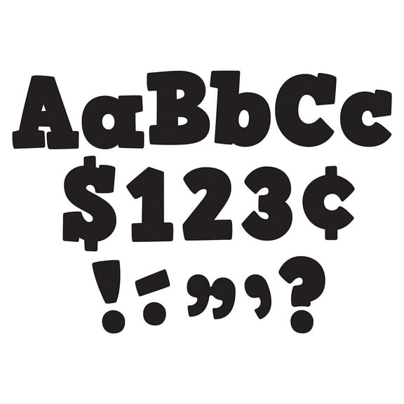 Teacher Created Resources TCR5822-3 4 in. Black Bold Block Letters Combo Pack - Pack of 3