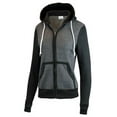 thumbnail image 2 of Women Two Color Lightweight Block Pocket Zip Up Hoodie Jacket, 2 of 3
