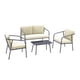 thumbnail image 2 of Sala Exterior Para Jardín Terraza 4 Piezas Con Mesa De Vidrio beige, 2 of 5