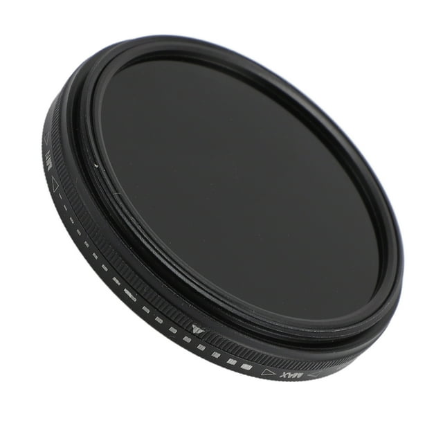 Filtre d'Objectif ND2-400 Réglable, Cadre Rotatif pour Densité Variable, Verre Optique Antichoc, Alliage d'Aluminium, Filtre Réglable pour Objectif de Caméra avec Rotation de la Lumière à l'Obscurité