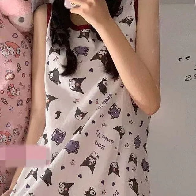 Pyjamas Printemps et Automne 2024 pour Femmes Col Rond Ample Mignon Hello Kitty service à Domicile Pantalon à Manches Longues Deux Pièces en Gros