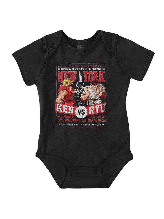 NYC Ken Vs Ryu Match Gender Neutral Printed Baby Bodysuit Brisco Brands 18M