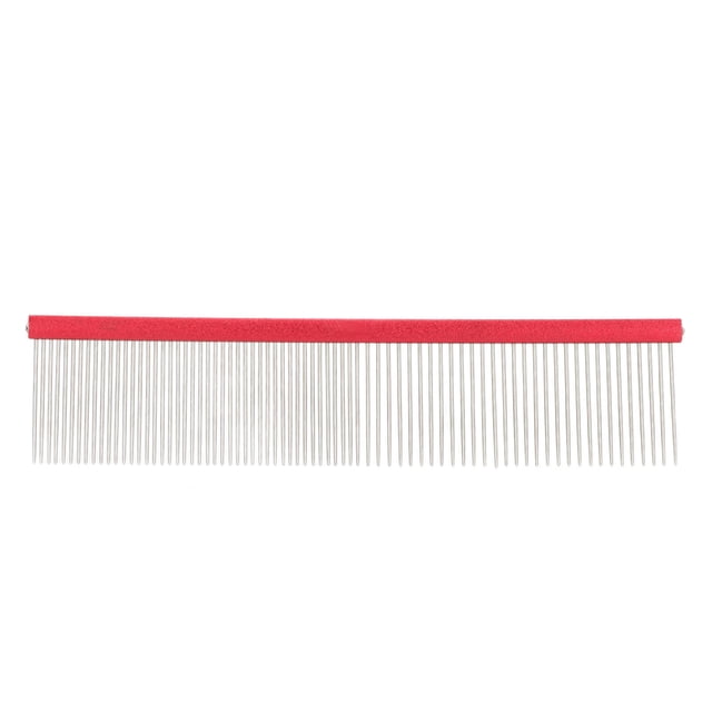 Peigne en Acier pour Animaux de Compagnie, Réutilisable Empêche les Extrémités Arrondies de Massage de Peigne de Toilettage de Chien Statique pour les Races à Poil Court Rouge 16cm / 6,3in, Violet 19cm / 7,5in, Bleu 22cm / 8.7in, Vert 13cm / 5,1in