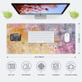 thumbnail image 2 of Desk Mat, Large Mouse Pad for Desk, Desk Pad Mat with Stitched Edges, Non-Slip Base Gaming Mousepad, Desk Matt for Desktop, Keyboard Mat Gaming Mouse Pad for Office Home, Yellow Purple, 2 of 6