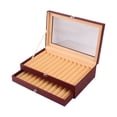 thumbnail image 1 of keepw PU Pen Display Slots Organized Storage Solution Gift For Students Delicate Display Case Storage Box Claret, 1 of 6
