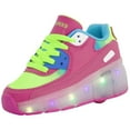 thumbnail image 3 of SDSPEED 7 Colors LED Rechargeable Kids Roller Skate Shoes with Single Wheel Shoes Sport Sneaker, 3 of 4