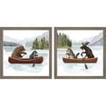 thumbnail image 1 of Great Art Now Canoe Trip by Victoria Barnes, 2 Piece Framed Art Set Each 13"W x 13"H, 1 of 3
