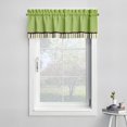 thumbnail image 1 of Mod Dots/Stripes Green/Yellow/Choco Window Valance 54 x 15 inches, 1 of 4