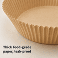 thumbnail image 4 of 8 Inch Disposable Air Fryer Paper Liners, 100 Pack Non-Stick Oil-Proof Parchment Liners for Air Fryer, Oven, Microwave, 4 of 8