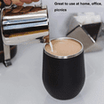 thumbnail image 2 of Eggshell Cup Double-Layer Stainless Steel Insulated Cup Vacuum Red Wine Egg Cup Coffee Tumbler with Lid Black, 2 of 5