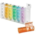 thumbnail image 1 of Pastillero Semanal 4 Tomas Pastilleros para Medicamentos de Viaje, Organizador de Pastillas Portatil y Grande con 28 Compartimentos, 1 of 5