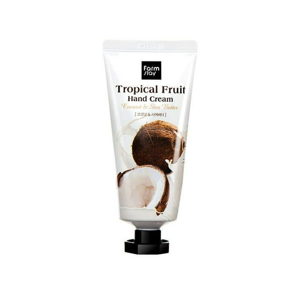 Farmstay Crème pour les Mains Fruits Tropicaux Noix de Coco & Beurre de Karité (50ml)