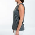 thumbnail image 4 of Elsie & Zoey Myla XL Charcoal V-Neck Sleeveless Tank Top for Women, 4 of 6