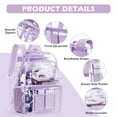 thumbnail image 3 of Clear Backpack for School Women Men, Heavy Duty Transparent See Through Backpack, Waterproof Clear Bookbag for Teens, College Students Plastic Backpacks for Stadium Events, 3 of 8