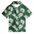 thumbnail image 2 of Boys Summer T-Shirts Size 6 Tropical Print Button Closure Pullover Tops Breathable Comfortable Oversized T-Shirts for Boys,Green,3-4 Years, 2 of 3