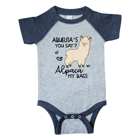 

Inktastic Abuelita s You Say Alpaca My Bags Gift Baby Boy or Baby Girl Bodysuit