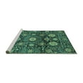 thumbnail image 2 of Ahgly Company Machine Washable Indoor Rectangle Abstract Turquoise Blue Modern Area Rugs, 4' x 6', 2 of 4