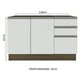 thumbnail image 3 of Mueble de Cocina Para Tarja Madesa Glamy 120 cm 2 Puertas y 3 Cajones (Sin Tablero ni Tarja) Marrón/Blanco, 3 of 5