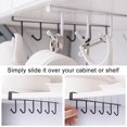 thumbnail image 4 of RUseeN Mug Holder, Coffee Cup Holder, Kitchen Utensil Storage Hook,Cabinet Storage Hook, Wall Mounted Home Storage Hooks for Cups /Kitchen Utensils /Ties Belts /Scarf /Keys, 2 Pack (White), 4 of 7