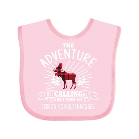 

Inktastic Pigeon Forge Tennessee The Adventure is Calling and I Must Go Gift Baby Boy or Baby Girl Bib