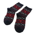 thumbnail image 4 of Warm Wool Blend Crew Socks Winter Outdoor Christmas Ankle Socks Hosiery Gift Dark Blue, 4 of 8