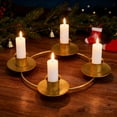 thumbnail image 4 of Christmas Advent Wreath Candle Holder with 4 Candle Capacity, Metal Advent Ring for Tapered Candles, Festival Table Centerpiece for Home, Party and Decorations, 4 of 5