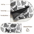 thumbnail image 6 of Black White Cat Round Area Rug 7Ft Washable Circle Rugs for Dorm Laundry Room, Modern Striped Geometric Abstract Non-Slip Carpet Floor Mats Indoor Outdoor Carpet Runner Aesthetic Home Decor, 6 of 8