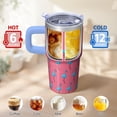 thumbnail image 6 of Flamingo Stainless Steel Insulated Coffee Tumbler with Handle 20OZ Mug Cup Leak Resistant Double Wall Vacuum Keeps Drinks Hot Cold Gifts for Women Girls on Birthday Christmas Summer, 6 of 6