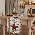 thumbnail image 2 of Table Runners 60 Inches Long Dress Scarves, Red Texas Star Vintage Farmhouse Kitchen/Dining Table Runner, Small Coffee Tablerunners, Farmhouse Berry Grey Wooden 13x60 Inch, 2 of 9