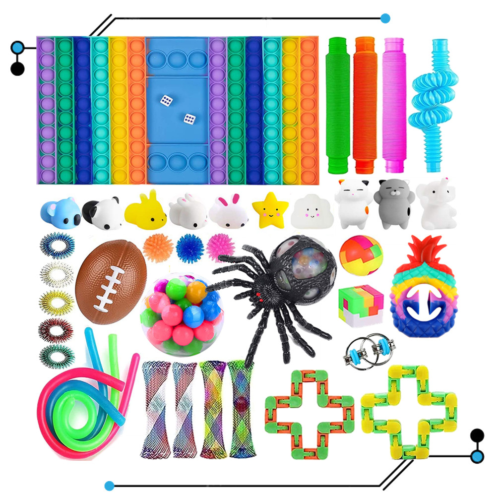 Fuleadture 39pcs Fidget Toys Pack ADHD Fidget Toys Small Toys for