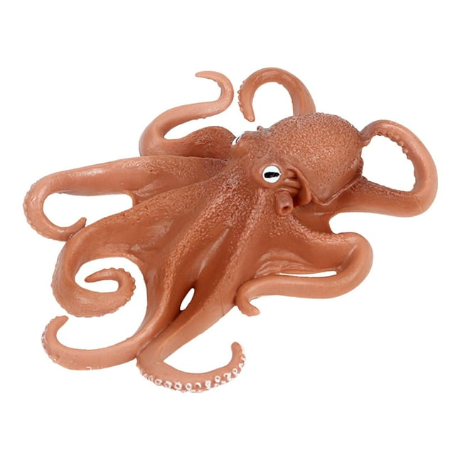 Figuras Realistas Del Modelo Del Pulpo Del Animal Del Del para Suministros ción Enseñanza Pulpo naranja B Baoblaze estatuilla de animales marinos