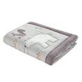thumbnail image 2 of Lanco Happy Reindeer and Bear Animal Print 3 Piece Baby Nursery Crib Bedding Set Grey, Bed Size 33 x 42 Fill Polyester, Soft & Comfortable, 2 of 3