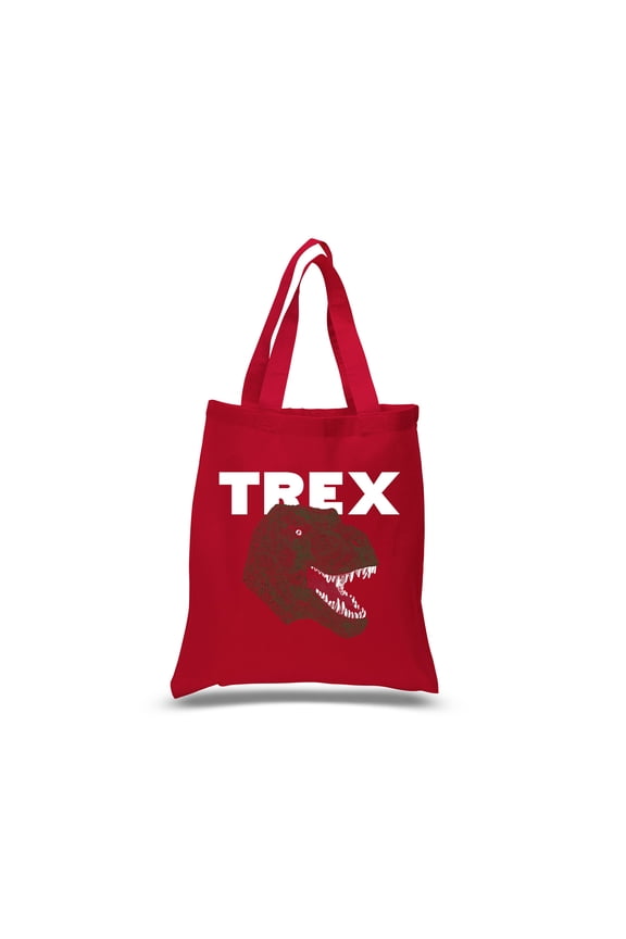 Small Word Art Tote Bag - T-Rex Head