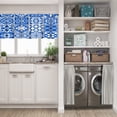 thumbnail image 5 of LALILO Kitchen Curtain Valance Spanish Tile Floral Rod Pocket Window Curtain 52"x 18" Set of 2, 5 of 6