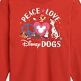 thumbnail image 3 of Disney Classics - Cats & Dogs - Peace Love Disney Dogs - Toddler And Youth Long Sleeve Graphic T-Shirt, 3 of 5