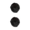 thumbnail image 3 of sweethay Cubierta de micrófono de pelo artificial para exteriores Parabrisas Soporte de micrófono Wind Muff negro 2piezas, 3 of 5