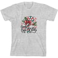 thumbnail image 3 of Candy Cane Cutie Youth Heather Gray Crew Neck Short Sleeve Tee-XL, 3 of 4