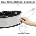 thumbnail image 4 of GEEETECH TPU Filament 1.75mm Flexible Soft 3D Printer Consumables White, 1kg Spool (2.2 lbs.), Dimensional Accuracy +/- 0.05 mm, 4 of 7