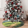 thumbnail image 5 of Yiaed Prairie Pasture Cow Print Christmas Tree Skirt , Tree SkirtsTree Mat for Christmas Winter Holiday Indoor Decorations-48", 5 of 7
